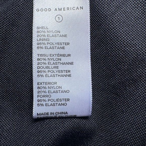 Good American Scoop Neck Bra Top Black Size 1 - Picture 5 of 5